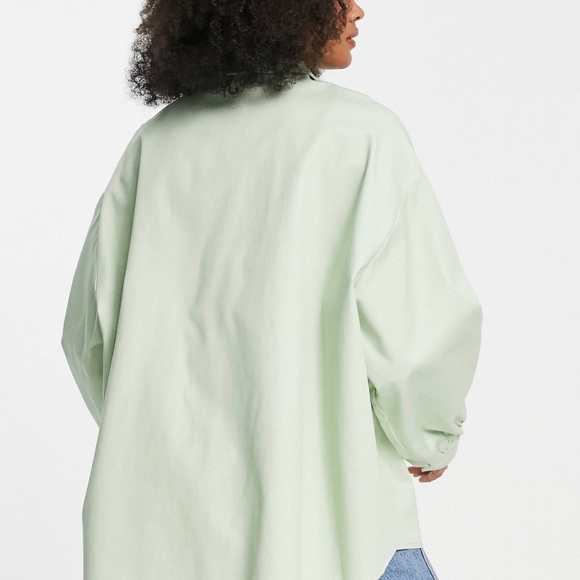 ASOS Design Mint Button Down Oversized Shacket Size 6 - Picture 4 of 7